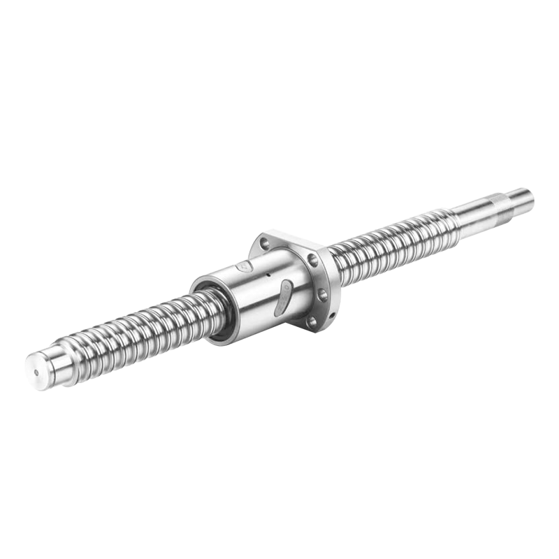 Flanged ball nut screw assembly with dust protection design, built for stable load transfer and smooth travel in automated machinery and industrial equipment.