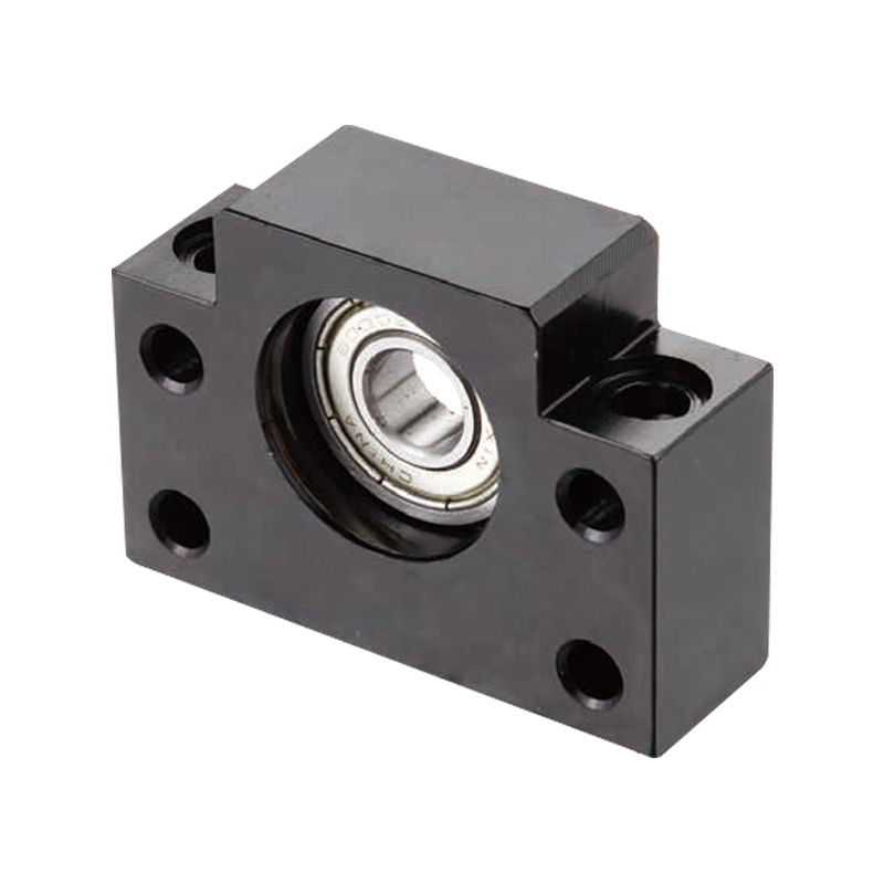 AF series floating side ball screw support unit with mounted bearing and side mounting holes for ball screw shaft support in CNC linear motion systems.