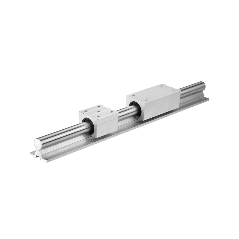 Supported linear rail with two bearing slide blocks, providing stable guidance and smooth linear motion for CNC machines and automation equipment.