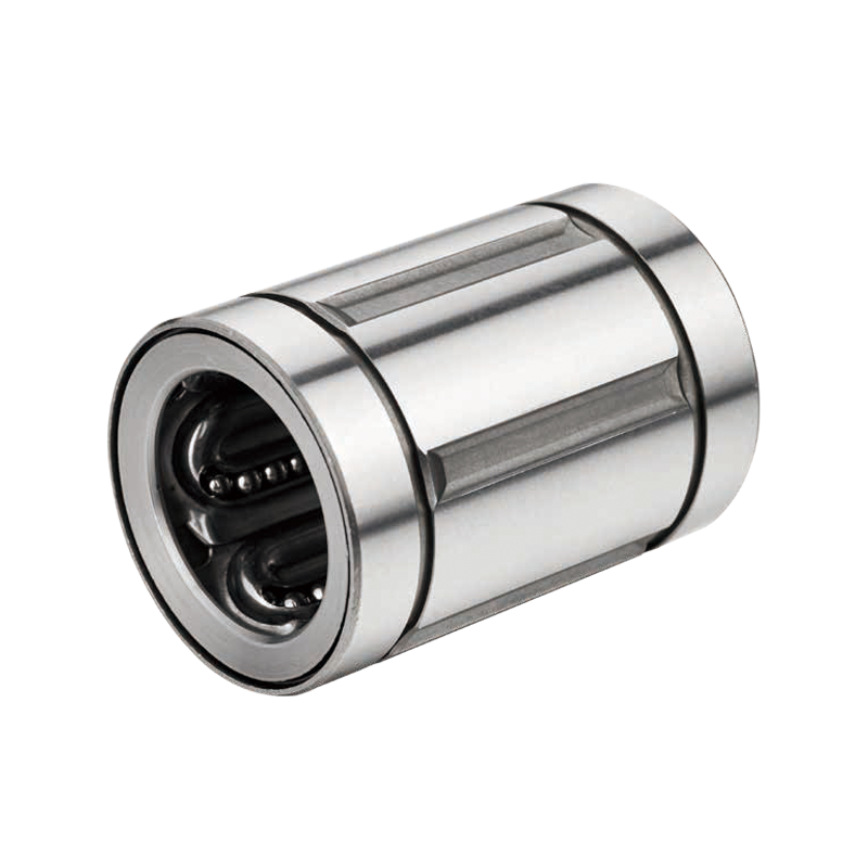 SDM UU steel cage linear bearing with sealed closed type design, designed for high precision linear motion on round shafts in automation equipment.
