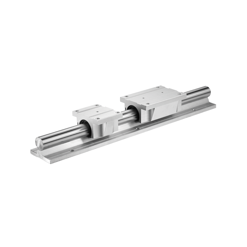 TBR series high precision heavy duty cylindrical guide set with supported linear rail and reinforced bearing blocks, designed for stable linear motion in CNC machines and industrial automation equipment.